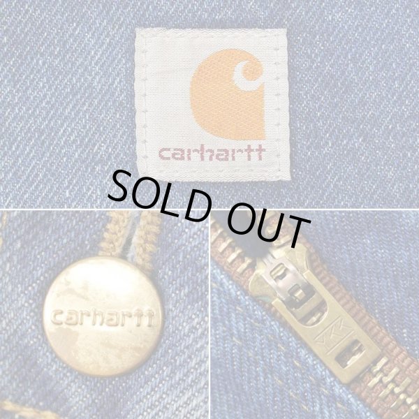 画像4: 00's Carhartt ダブルニー デニムペインターパンツ "W32 L30" (4)