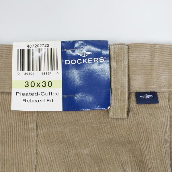 画像3: 00's DOCKERS 2タック コーデュロイトラウザー "DEADSTOCK / BEIGE" (3)