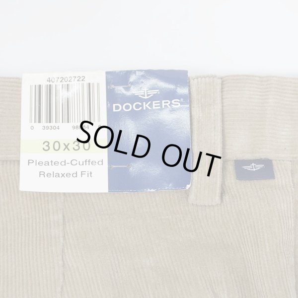 画像3: 00's DOCKERS 2タック コーデュロイトラウザー "DEADSTOCK / BEIGE" (3)