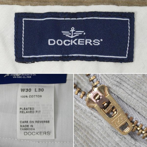 画像4: 00's DOCKERS 2タック コーデュロイトラウザー "DEADSTOCK / BEIGE" (4)