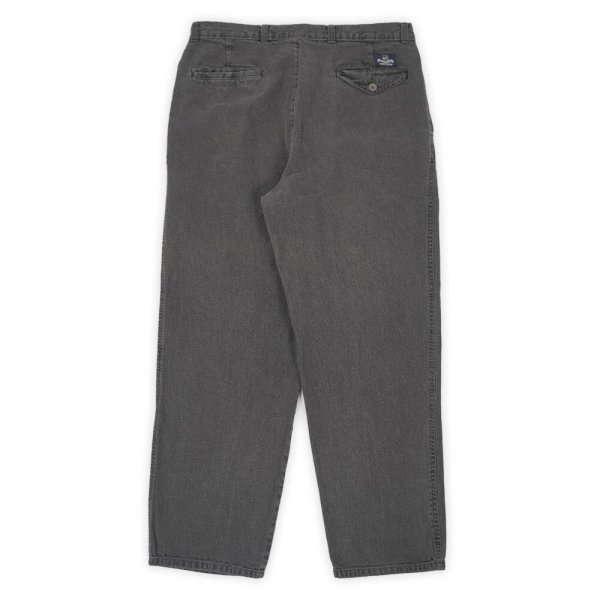 画像2: 90's 417 VAN HEUSEN 2タック ブラックデニムトラウザー "W34 SHORT" (2)