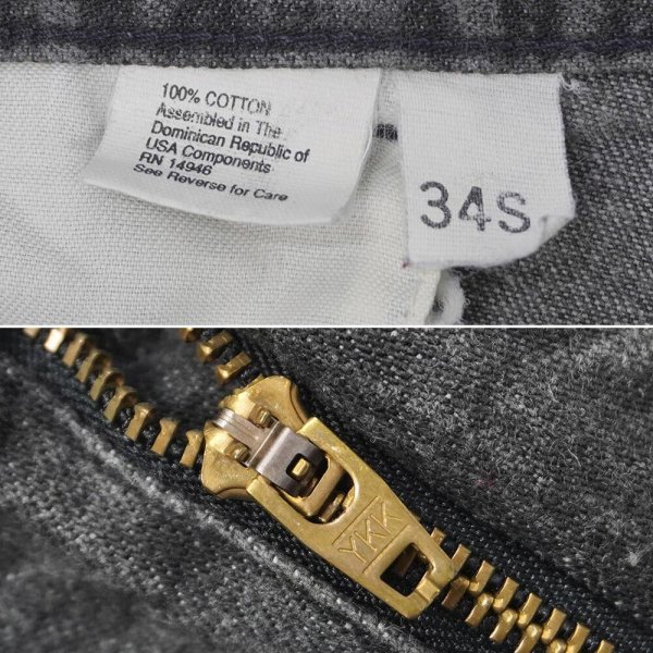 画像4: 90's 417 VAN HEUSEN 2タック ブラックデニムトラウザー "W34 SHORT" (4)