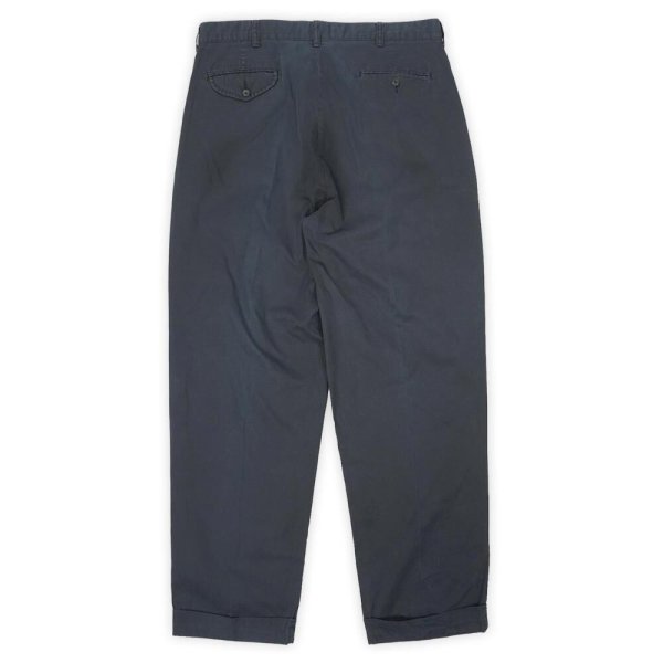 画像2: 90's Polo Ralph Lauren 2タック チノトラウザー "HAMOND PANT / FADE BLACK / W36 L30" (2)