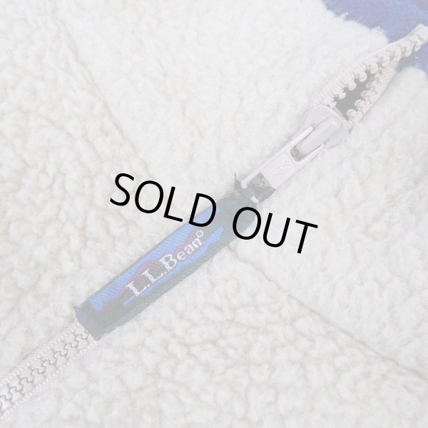 画像3: 90's L.L.Bean ハーフジップ パイルフリースジャケット (3)