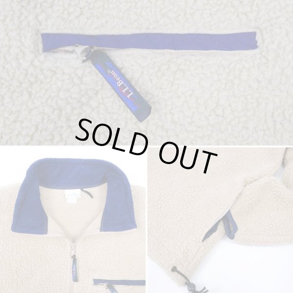 画像4: 90's L.L.Bean ハーフジップ パイルフリースジャケット (4)