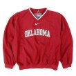 画像1: 00's NIKE Vネック プルオーバー "RED / OKLAHOMA" (1)