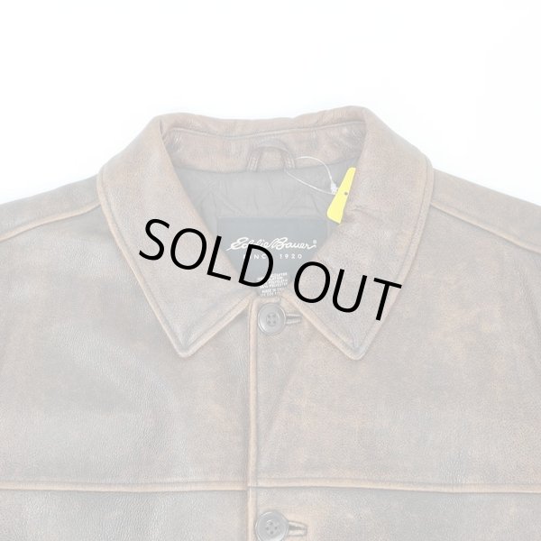 画像4: 00's Eddie Bauer レザーカーコート (4)