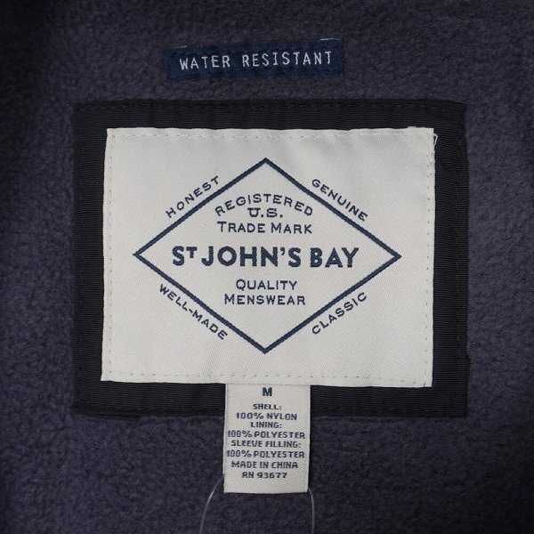 画像2: 00's ST JOHN'S BAY フリースライナー ナイロンジャケット "BLACK" (2)