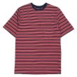 画像1: 90's Puritan マルチボーダー ポケットTシャツ (1)