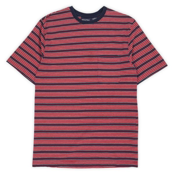 画像1: 90's Puritan マルチボーダー ポケットTシャツ (1)