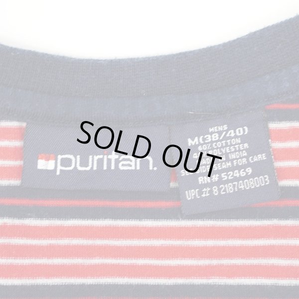 画像2: 90's Puritan マルチボーダー ポケットTシャツ (2)