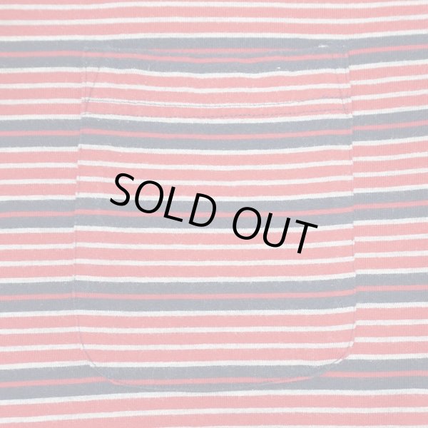 画像3: 90's Puritan マルチボーダー ポケットTシャツ (3)