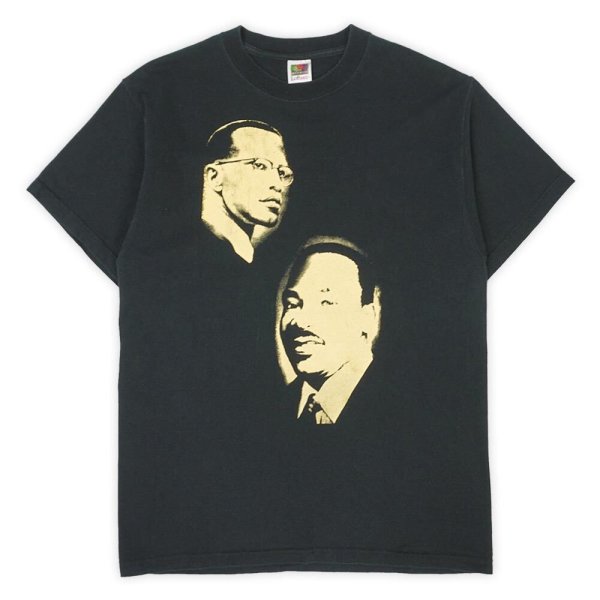 画像1: Early 00's Malcolm X × Martin Luther King Jr. 両面プリントTシャツ (1)