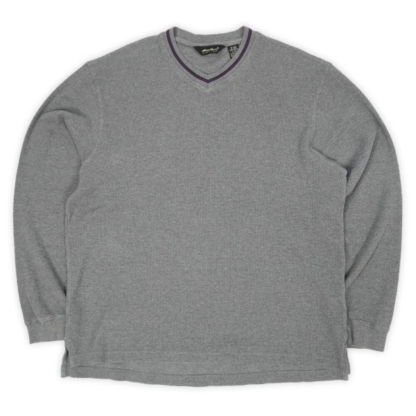 画像1: 90-00's Eddie Bauer Vネック サーマルカットソー (1)