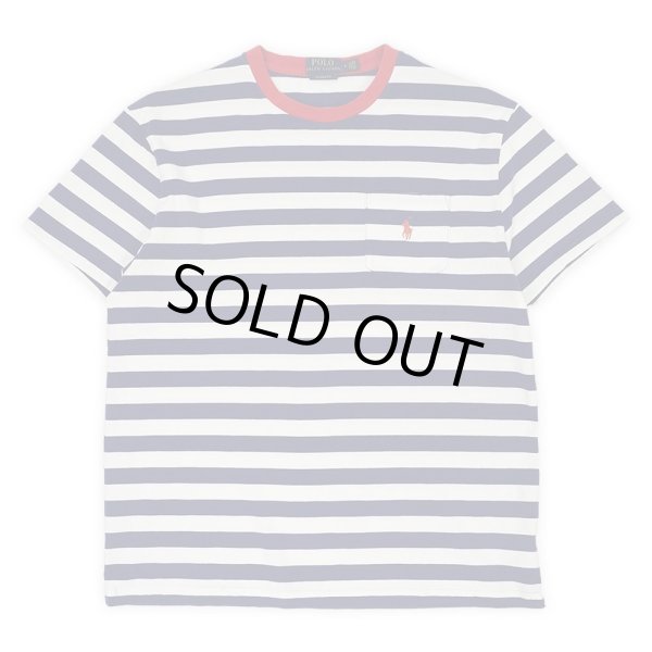 画像1: 00's Polo Ralph Lauren ボーダー ポケットTシャツ "TRICOLOR" (1)