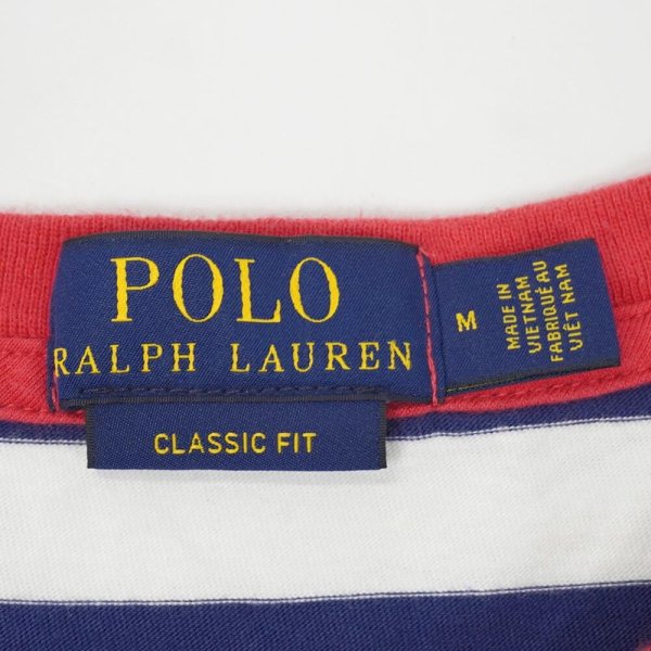 画像2: 00's Polo Ralph Lauren ボーダー ポケットTシャツ "TRICOLOR" (2)