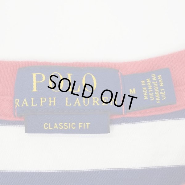 画像2: 00's Polo Ralph Lauren ボーダー ポケットTシャツ "TRICOLOR" (2)