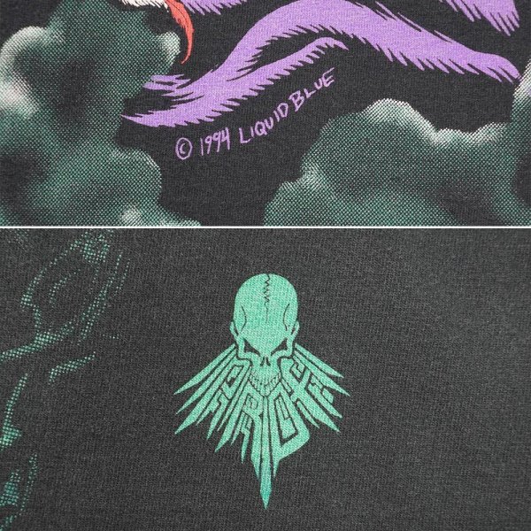 画像4: 90's LIQUID BLUE オールオーバープリントTシャツ "WIZARD / MADE IN USA" (4)