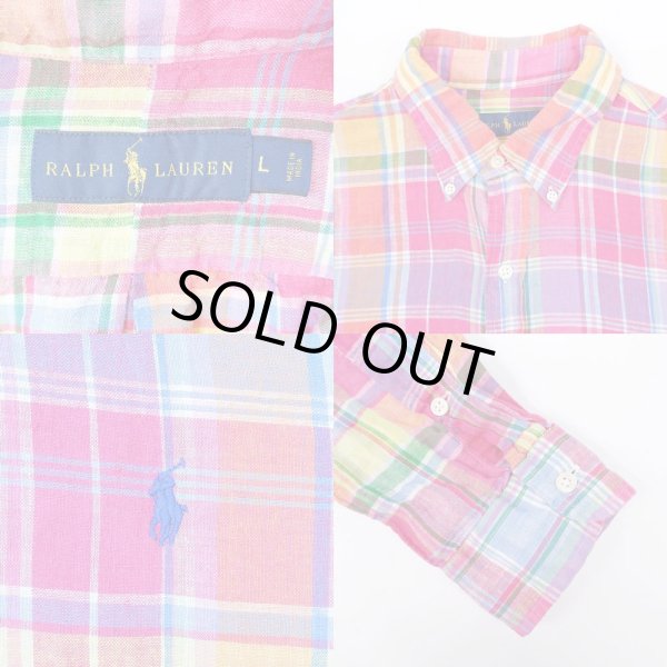 画像3: 00's Polo Ralph Lauren リネンボタンダウンシャツ (3)