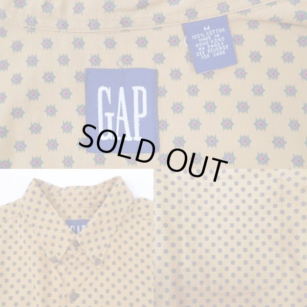 画像3: 90's OLD GAP S/S 総柄 ボタンダウンシャツ (3)