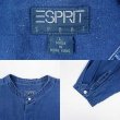 画像3: 90's ESPRIT SPORT インディゴ染め バンドカラーシャツ (3)