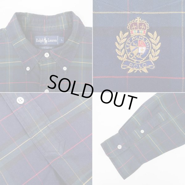 画像4: 90's Polo Ralph Lauren プルオーバー BDシャツ (4)