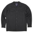 画像1: 00's Pendleton オープンカラー ウールシャツ "BLACK" (1)