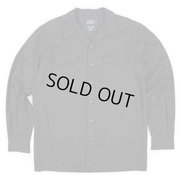 画像1: 00's Pendleton オープンカラー ウールシャツ "BLACK" (1)