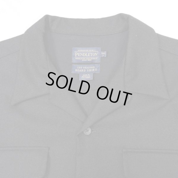 画像3: 00's Pendleton オープンカラー ウールシャツ "BLACK" (3)