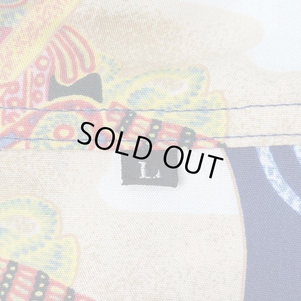 画像2: 00's unknown 和柄 ハワイアンシャツ (2)