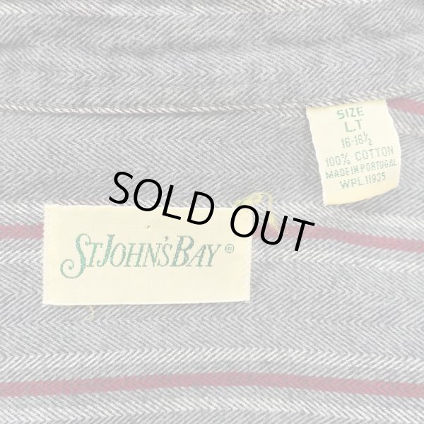 画像2: 90's ST JOHN'S BAY マルチストライプ柄 ヘビーネルシャツ "MADE IN PORTUGAL" (2)