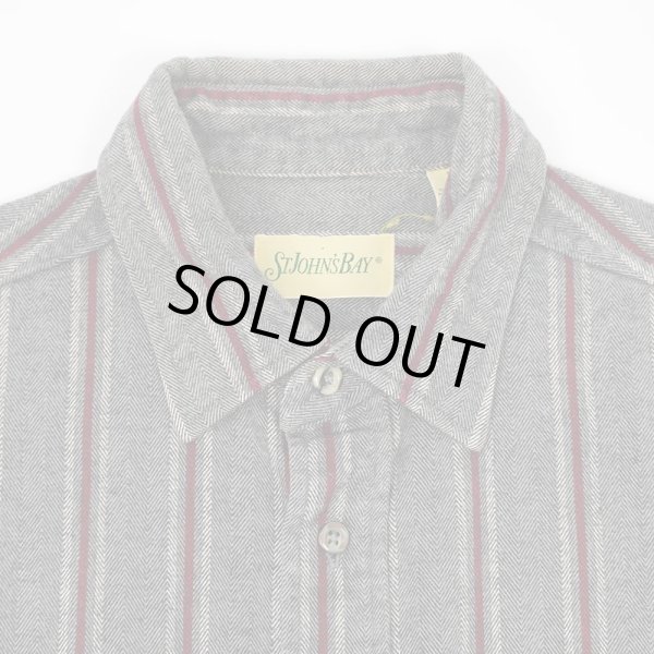 画像3: 90's ST JOHN'S BAY マルチストライプ柄 ヘビーネルシャツ "MADE IN PORTUGAL" (3)