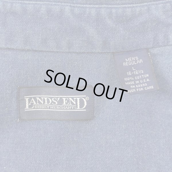 画像2: 90's LANDS' END デニムボタンダウンシャツ "MADE IN USA" (2)