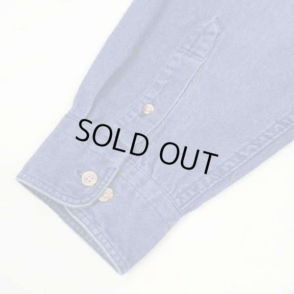 画像4: 90's LANDS' END デニムボタンダウンシャツ "MADE IN USA" (4)