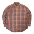 画像1: 90's ST JOHN'S BAY ヘビーネルシャツ "Orange Plaid" (1)
