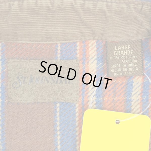 画像2: 90's ST JOHN'S BAY ヘビーネルシャツ "Orange Plaid" (2)