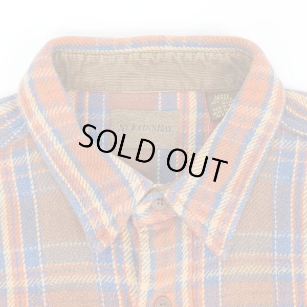 画像3: 90's ST JOHN'S BAY ヘビーネルシャツ "Orange Plaid" (3)