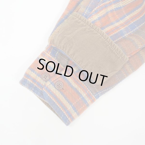 画像4: 90's ST JOHN'S BAY ヘビーネルシャツ "Orange Plaid" (4)