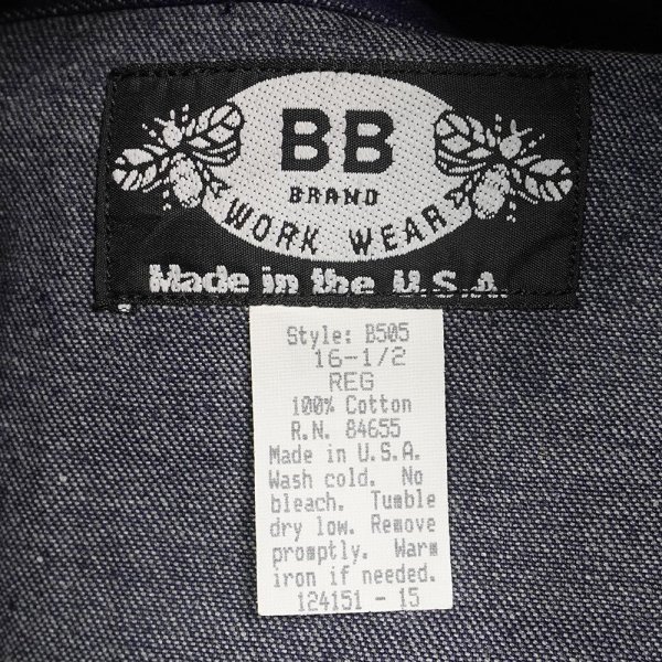 画像2: 80's BB BRAND デニムウエスタンシャツ "MADE IN USA / DEADSTOCK" (2)