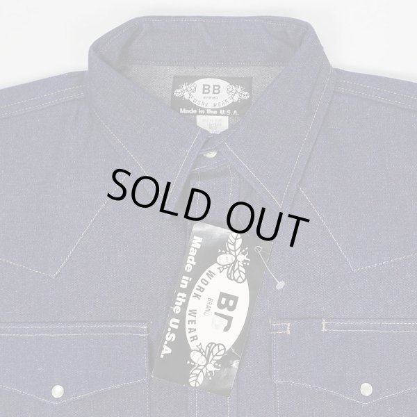 画像3: 80's BB BRAND デニムウエスタンシャツ "MADE IN USA / DEADSTOCK" (3)