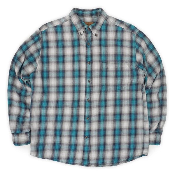 画像1: 90-00's ST JOHN'S BAY フランネル ボタンダウンシャツ "Ombre Plaid" (1)