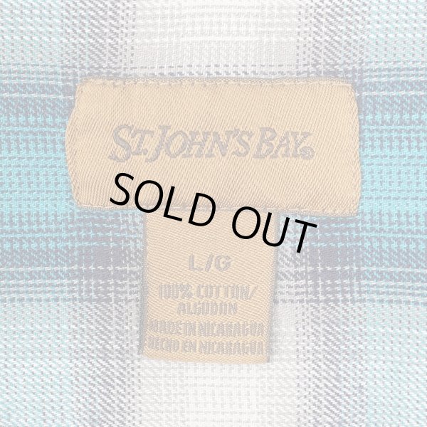 画像2: 90-00's ST JOHN'S BAY フランネル ボタンダウンシャツ "Ombre Plaid" (2)