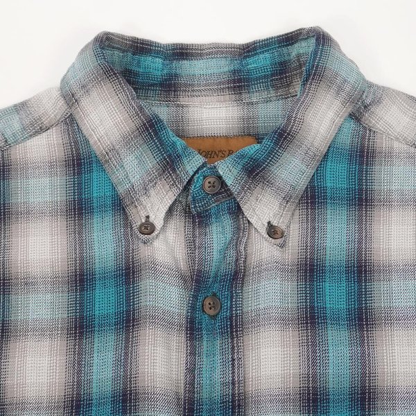 画像3: 90-00's ST JOHN'S BAY フランネル ボタンダウンシャツ "Ombre Plaid" (3)