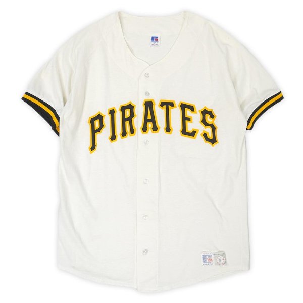 画像1: 80's Pittsburgh Pirates ベースボールシャツ "RUSSELL body / MADE IN USA" (1)