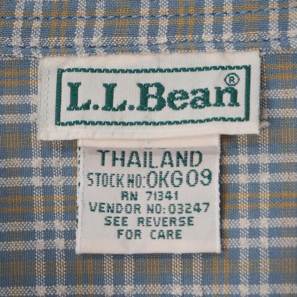 画像2: 90's L.L.Bean シアサッカー フィールドシャツ (2)