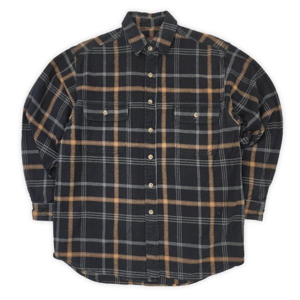 画像1: 00's MOOSE CREEK ヘビーネルシャツ "BLACK PLAID" (1)