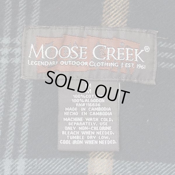 画像2: 00's MOOSE CREEK ヘビーネルシャツ "BLACK PLAID" (2)