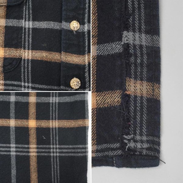 画像4: 00's MOOSE CREEK ヘビーネルシャツ "BLACK PLAID" (4)