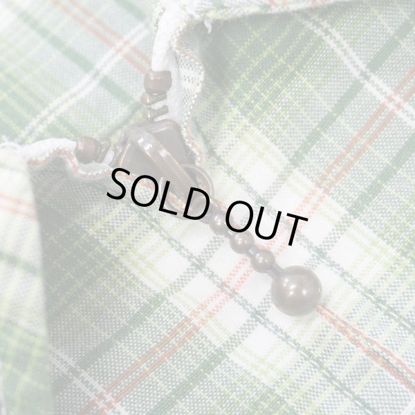 画像3: Early 00's OLD GAP S/S フルジップ レギュラーカラーシャツ “Green Plaid” (3)