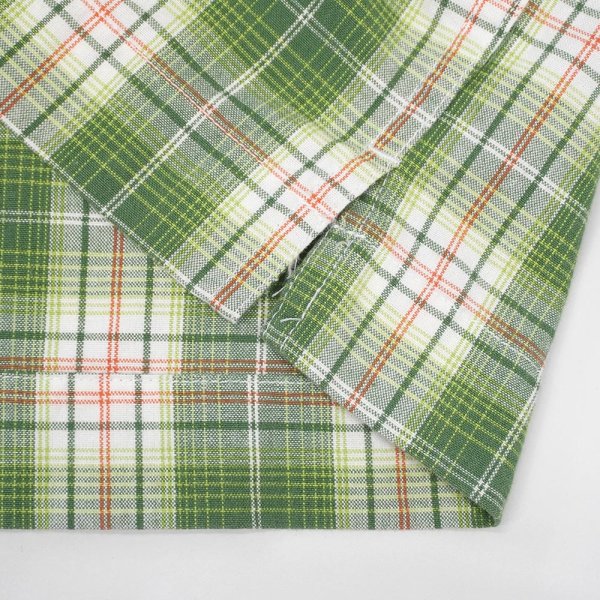 画像4: Early 00's OLD GAP S/S フルジップ レギュラーカラーシャツ “Green Plaid” (4)